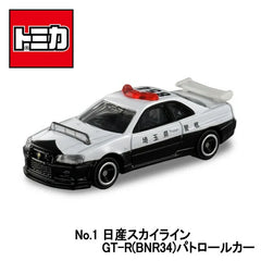 【TOMICA】《No.1 日產 SKYLINE GT-R（BNR34）警車》