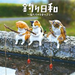 模型公仔《悠閒釣魚日》貓咪們的消遣時光（BOX 隨機1入）